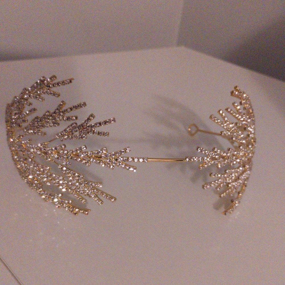 Womens gold one size fits all tiara